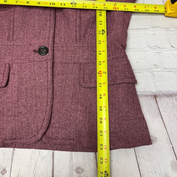 J Crew Women Button Front Blazer Jacket Size 6 Wool Blend C024 -15 - Picture 4 of 16